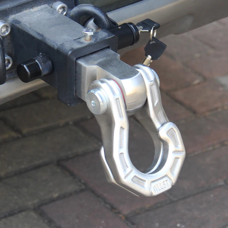 New Silver Stainless Steel Trailer Arm Release Tow Hook 5cm X 5cm Tube Arm 2inch Receiver Hitch 11000 LBS Load Capacity 5