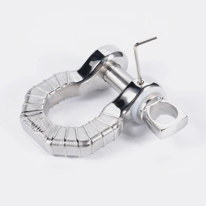 Stainless Steel Shackle Trailer Hook and 85x45mm Screw Hole Spacing Pintle Tow Hook Parts Trailer 50mm Hitch Ball Accessories 3