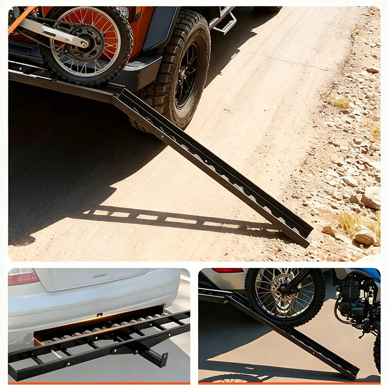 Heavy Duty 2 Inch Receiver Motorcycle Carrier Hitch Mount Tow Bar Motorcycle Transport Rack for Truck SUV Dirt Bike Scooter 5