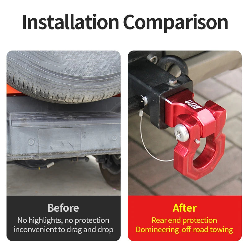 7075 Aluminum Alloy Forged Trailer Hook Shackle Arm Red and Black Color Options-Trailer Parts & Accessories 5
