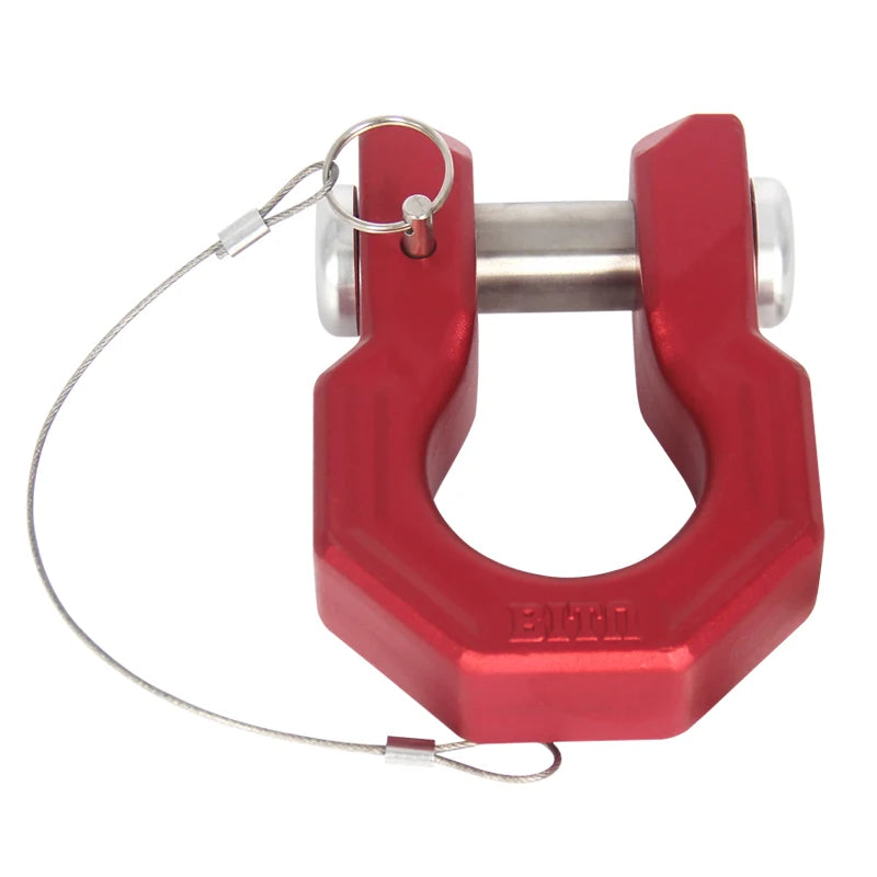 New Rose-Red 7075 Aluminum Alloy Forged Trailer Hitch Bow Shackle U-hook Tow Hook Refit Parts Off-road Car Accessories 15 Ton 6