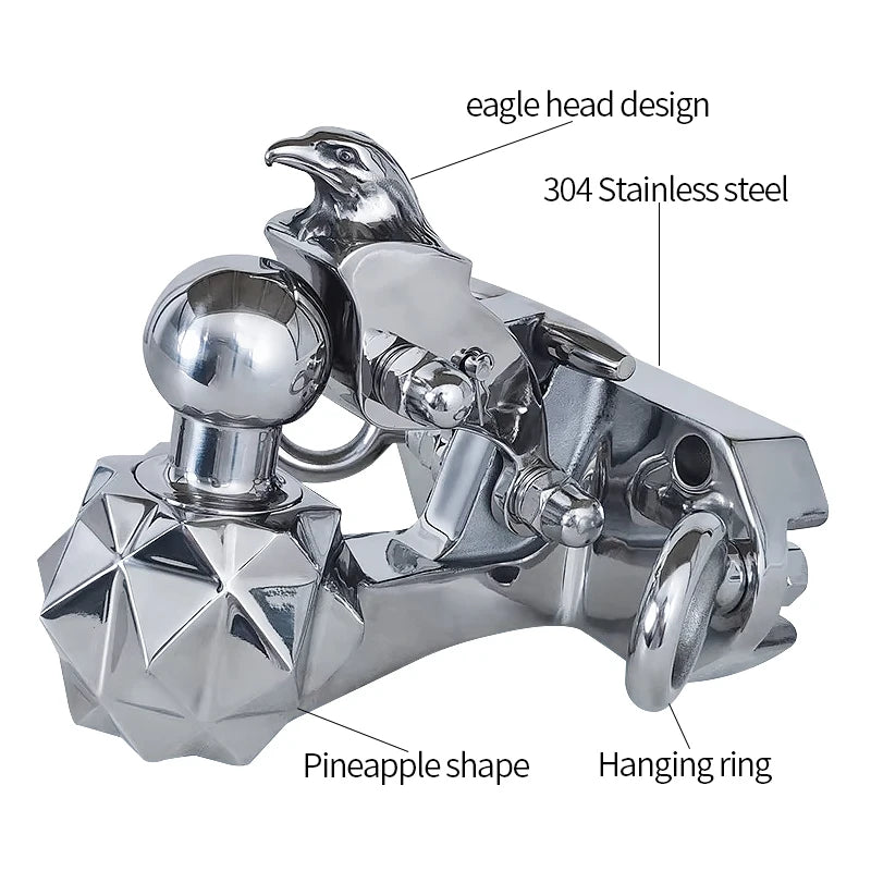 Trailer Stainless Steel Towing Hook for Toyota Prado Eagle Head Design Refit Parts Trailer Hitch Arm Camping Car Accessories 2