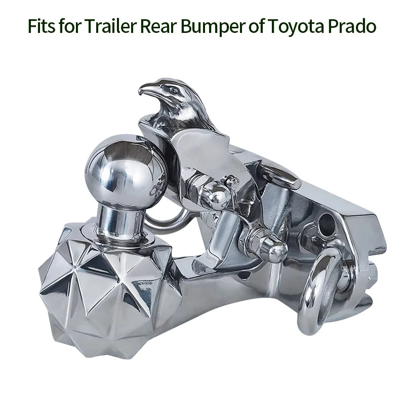 Trailer Stainless Steel Towing Hook for Toyota Prado Eagle Head Design Refit Parts Trailer Hitch Arm Camping Car Accessories 3