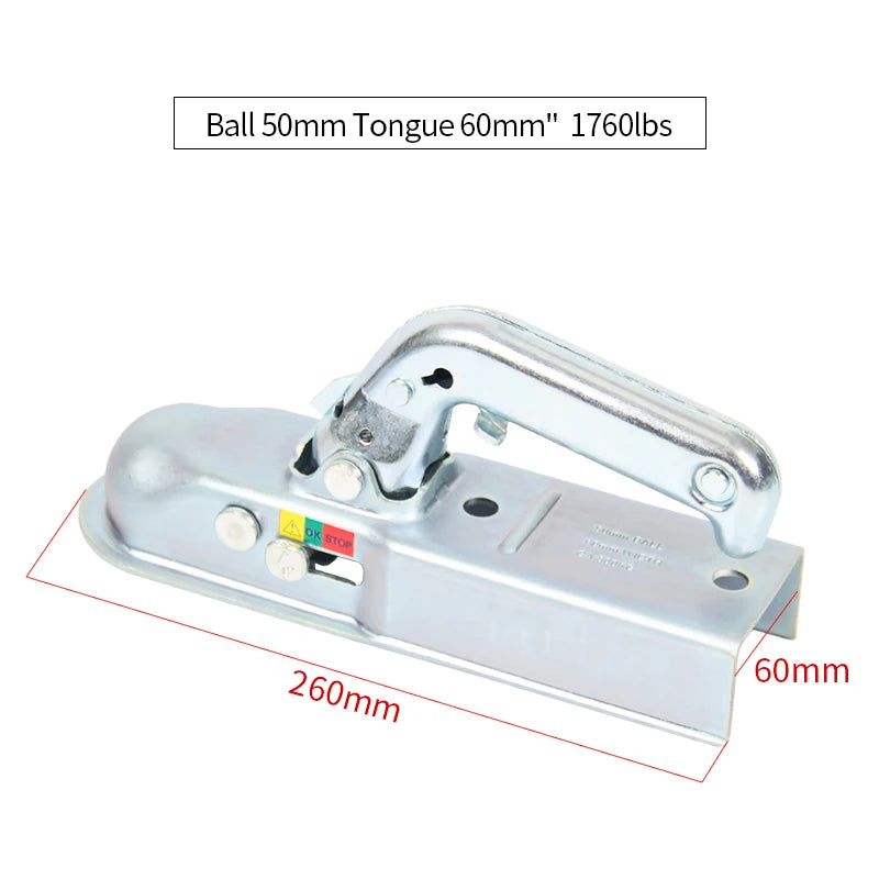 High Quality 50mm Ball Trailer Tow Hook Cover Catenate RV Parts Off-RoadTrailer Hitch Camp Trailer Car Accessories 4