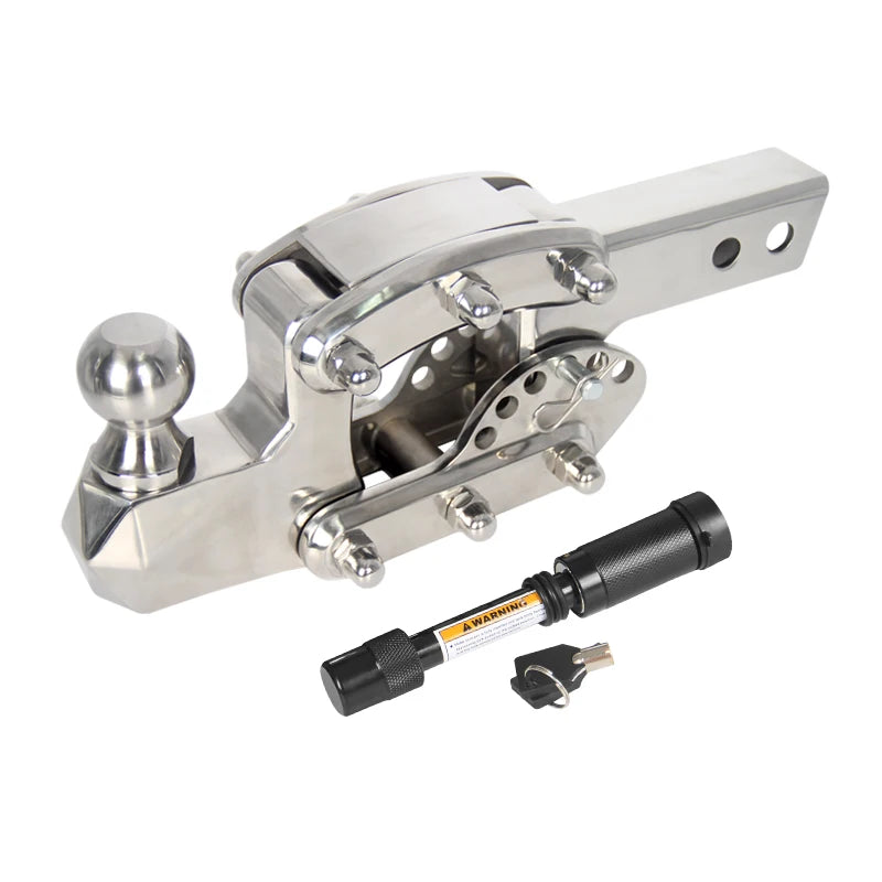 Stainless Steel Adjustable 5X5 CM Quick Insertion Square Tube Arm Trailer Hitch Off--road Refit Parts Tow Hook Car Accessories 1