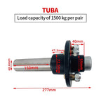 New High Quality Steel 5-114.3 Unbraked Trailer Half Axle Straight Haba Head Wheel Hub Belt Hitch Accessories 1500kg Load 3