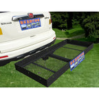 Mesh Style Short Trailer Basket, Rear Trailer Luggage Rack for Travel Camping SUV Trailer Hitch Camp Trailer Accessories 2