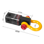 New 2inch Flat Off-Road Car Towing Hook Modified Hooligan Shackle Arm Square Mouth American Rescue Pull Special 4.7ton 1