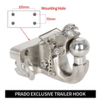Eagle Head Design Stainless Steel Trailer Hitch with 5x5cm Square-port Arm Off-road Refit Tow Hook Parts Car Accessories 3