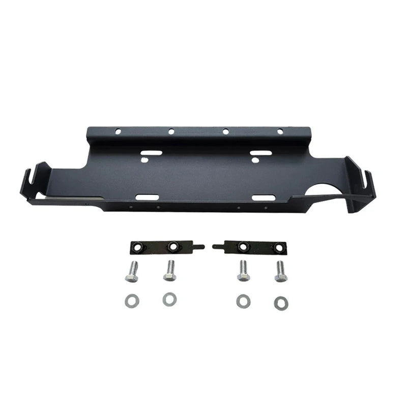 For 07-17 Jeep Wrangler JL JK JT Steel Winch Tray Bracket Parts Winch Mounting Rack Holder Frame Trailer Hitch Car Accessories 6