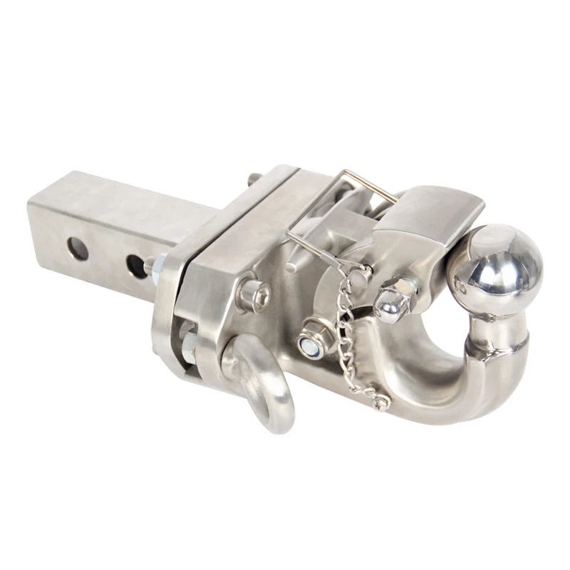 New Fits Prado Stainless Steel Towing Hook Trailer Hitch Coupler 2inch Receiver 10000LBS Load Capacity Camp Trailer Car 2