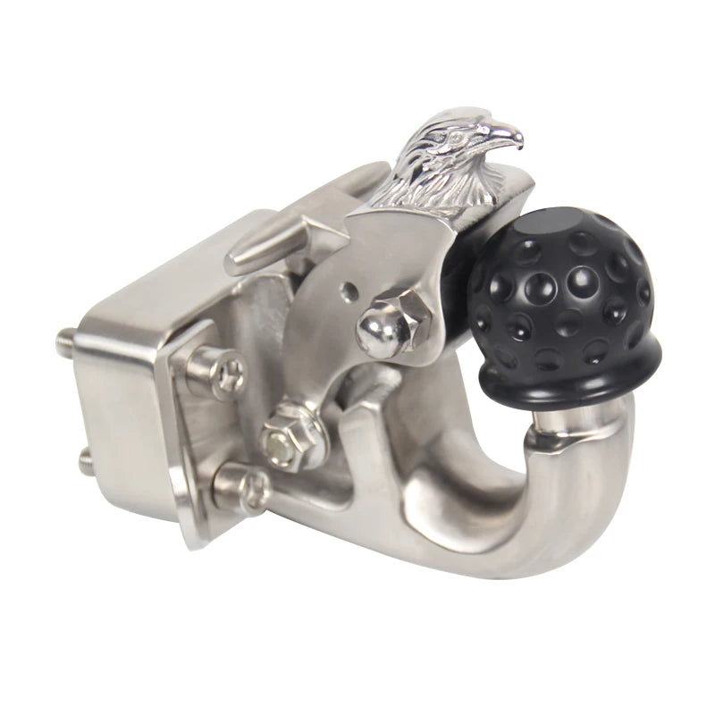 Eagle Head Style Stainless Steel Trailer Hitch With One-Piece Trailer Ball Off-road Refit Tow Hook Parts & Car Accessories 5