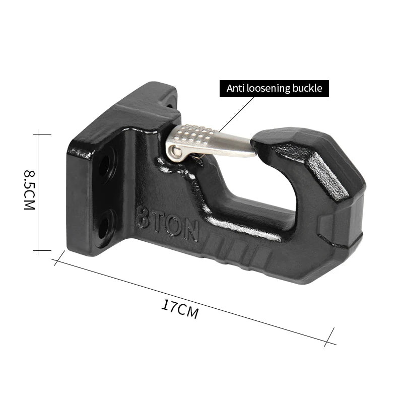85x45mm Install Base Hole Forging Trailer Hitch Have 8ton Load Tow Hook Refit Parts Off-road Towing Accessories 3