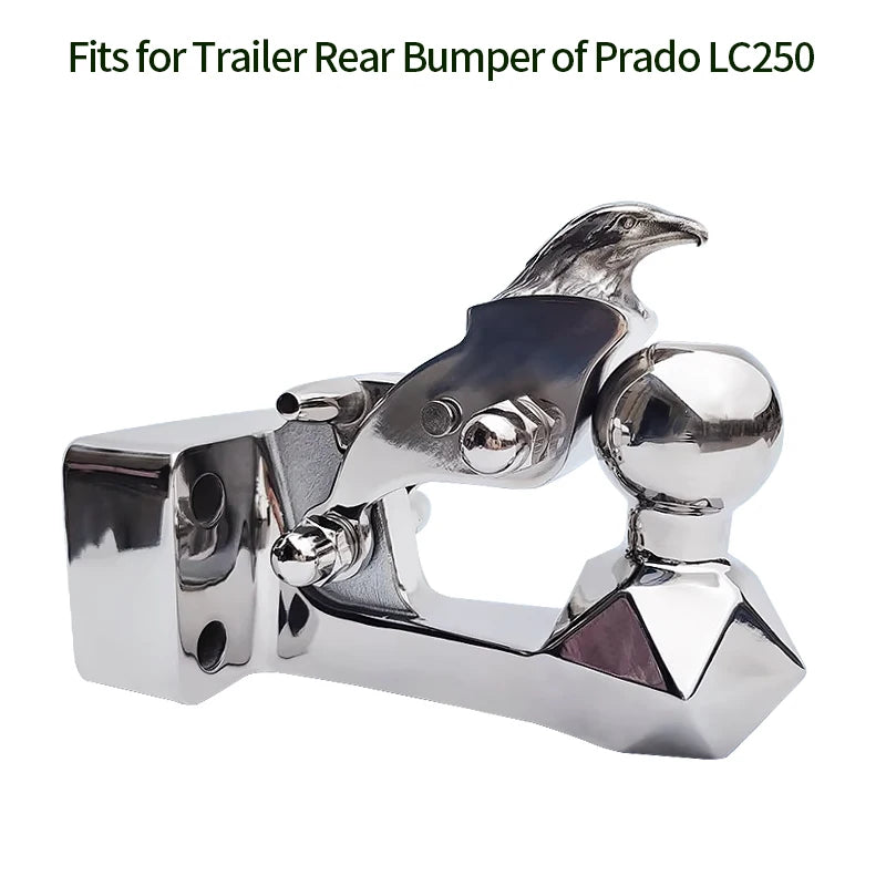 Trailer 304 Stainless Steel Towing Hook for Toyota LC250 Diamond Eagle Head Design Parts Trailer Hitch Base Off-road Accessories 3