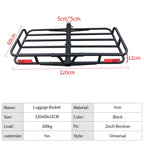 Hollow Foldable Rear 2inch Receiver Outdoor Travel Luggage Frame Kit Trailer Basket Rack Trailer Hitch Camp Trailer Accessories 4