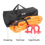 15-Tons Nylon Fluorescent Car Trailer Rope Stretch & Draw Emergency Rescue Tow Trailer Hitch Accessory Trailer Hitch 2