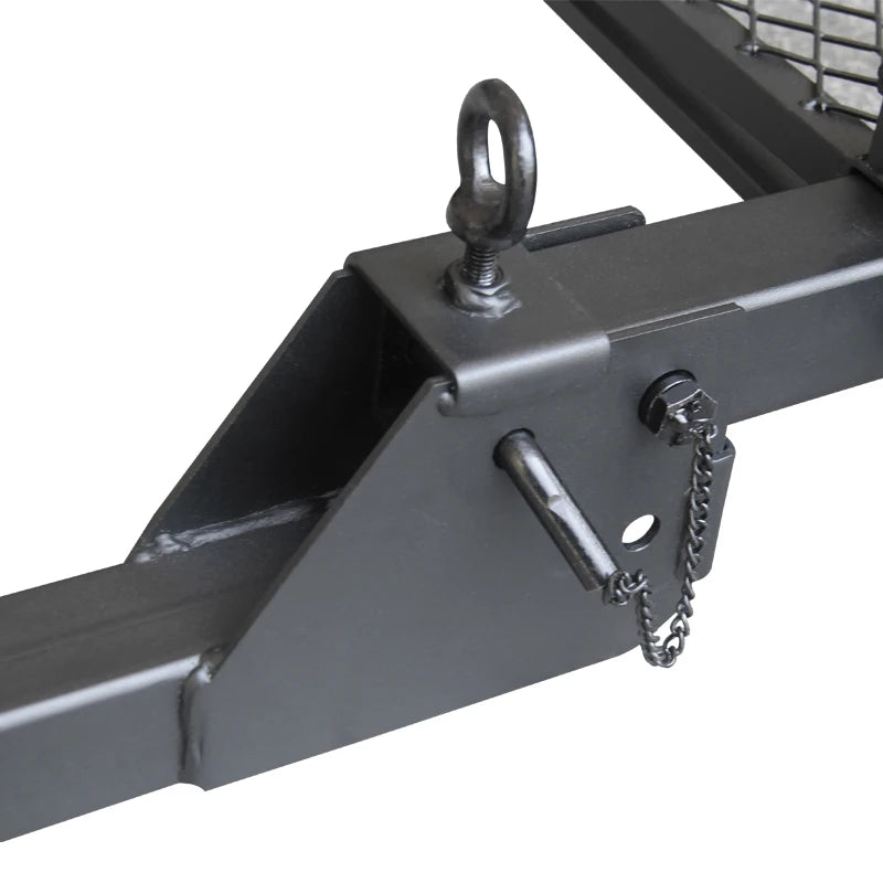 Folding Hitch Cargo Carrier Basket 2 Inch Receiver Mount Heavy Duty Steel Rear Bumper Luggage Rack for SUV Truck Car Road Trip 4
