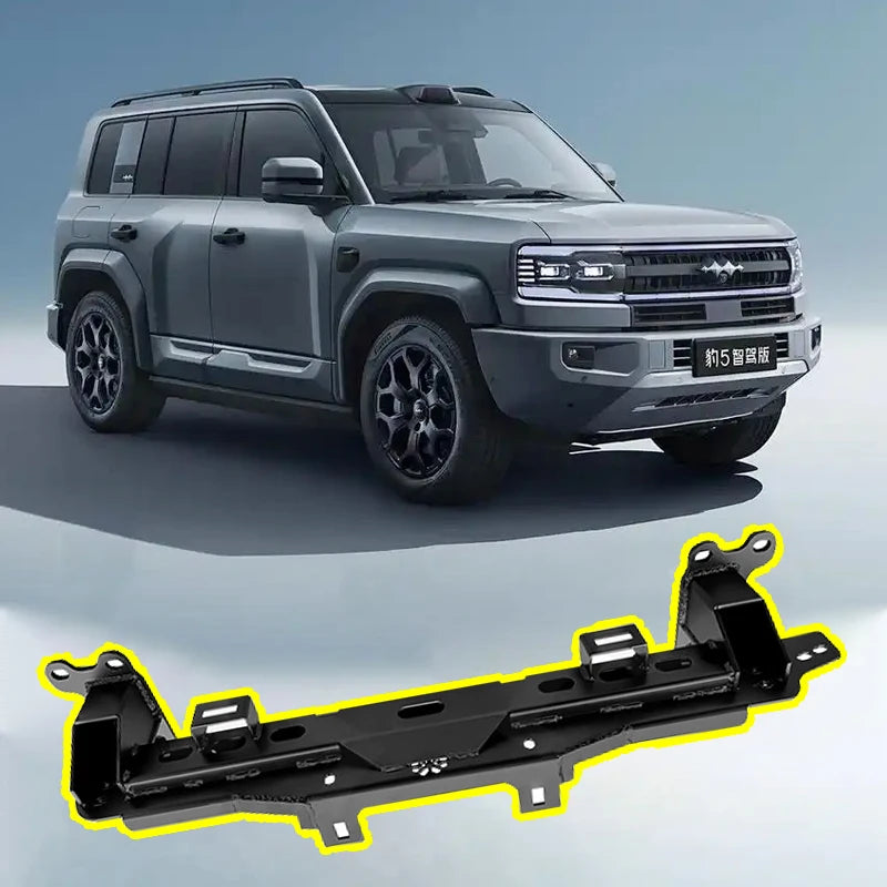 For Leopard 5 Smart Driving Edition Steel Winch Tray Bracket Winch Mounting Rack Holder Winch Cradle Car Frame Accessories Bao5 5