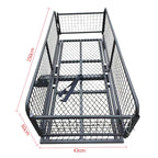 High Guardrail Folding Luggage Basket Car Luggage Frame Hitch Rack for Travel Camping SUV Trailer Hitch Camp Trailer Accessories 3
