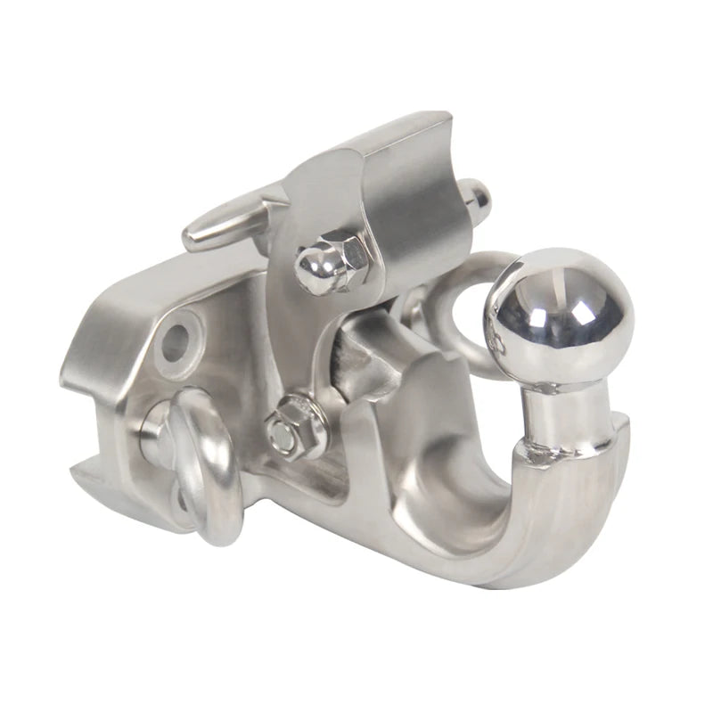 Prado Car European Style Stainless Steel OffRoad Rescue Trailer Hitch With Base Ring and Towing Ball Camp Trailer Accessories 2