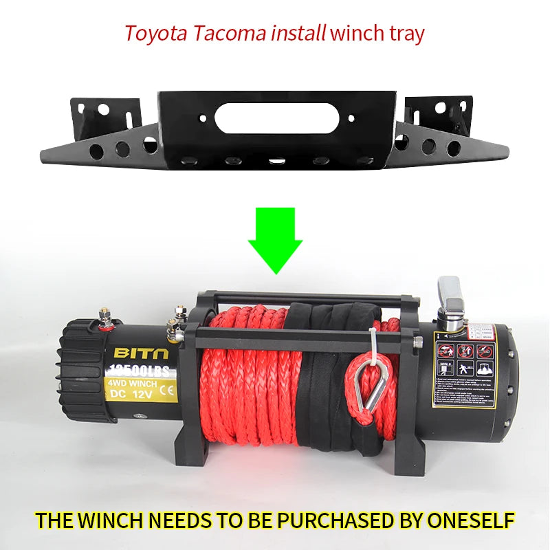 For Toyota Tacoma Steel Winch Tray Bracket Parts Winch Mounting Rack Holder Car Winch Cradle Accessories Winch Frame 3