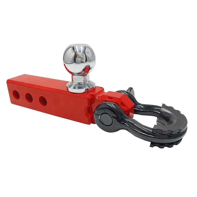 New High Quality Aluminum Alloy Trailer Hook U-shackle Steel 50mm Ball Hitch Off-road Refit Parts Tow Hook Accessories 10000lbs 4