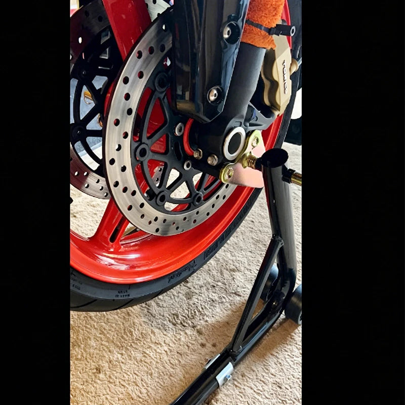 Motorcycle Front Wheel Lift Stand Parts Steel Front Paddock Stand Wheel Lift Support Repair Maintenance Holder for Motorbike 6