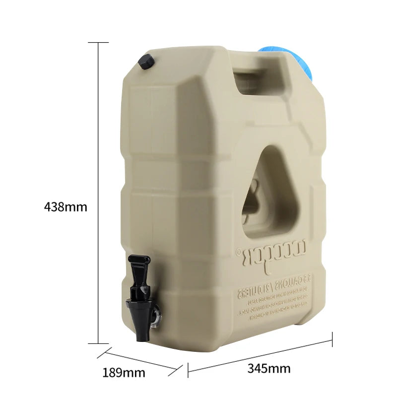 New 21L High Quality Light Yellow Outdoor Plastic PE Water Tank Faucet Switch Car-Mounted Self-Driving Tours Trailer Hitch Camp 2