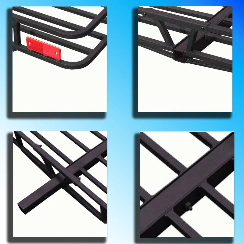 Hollow Out Foldable Large Capacity Outdoor Travel Luggage Basket Rack Trailer Frame Kit Trailer Hitch Camp Trailer Accessories 3