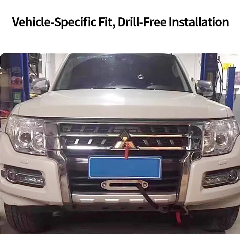 For Mitsubishi Pajero V73 V93 V97 Front Bumper Steel Winch Tray Bracket Winch Frame OEM Refit Parts Trailer Hitch Accessories 3