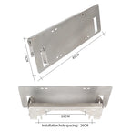 Stainless Steel Silver Front License Plate Frame Holder 45x15cm SUV Winch Trailer Hitch Parts Accessories Polished Bracket 4