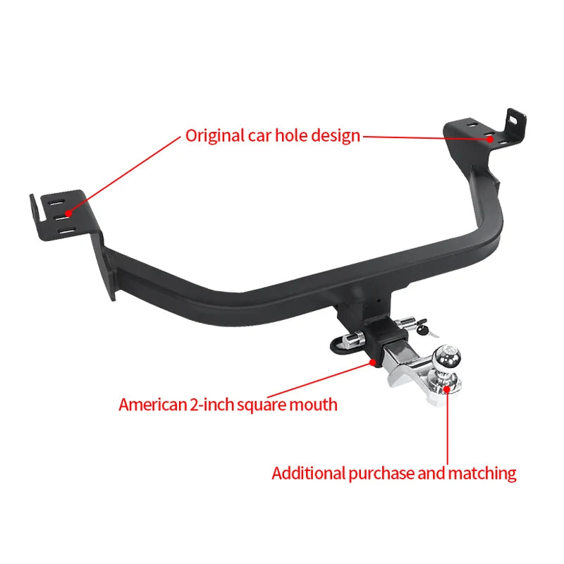 For Jeep Cherokee Steel Trailer Rear Bumper Parts Car Tow bar Towing Hook Vehicle Trailer Hitch Accessories Coupling Device 2