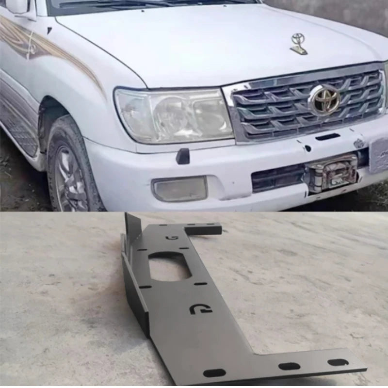 For Land Cruiser 100 Steel Winch Tray Bracket LC100 Winch Mounting Rack Holder Trailer Trailer Car Winch Cradle Accessories 5