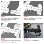 Fits for RAM2500 Hemi and Ram3500 Trailer Hitch Tri Ball Trailer Arm to 2-1/2-inch Receiver Refit Tow Hook Parts Car Accessories 5