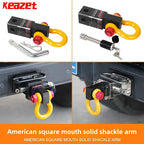 New 2inch Flat Off-Road Car Towing Hook Modified Hooligan Shackle Arm Square Mouth American Rescue Pull Special 4.7ton 3