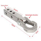 New Silver Stainless Steel Trailer Arm Release Tow Hook 5cm X 5cm Tube Arm 2inch Receiver Hitch 11000 LBS Load Capacity 2