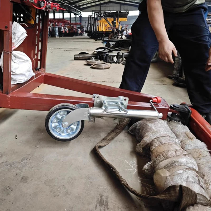New High Quality Top Shaking Hand Cranked Trailer Jack Support Leg Guide Wheel Rubber Hitch Parts 1100lbs 6" 8" 10" 5