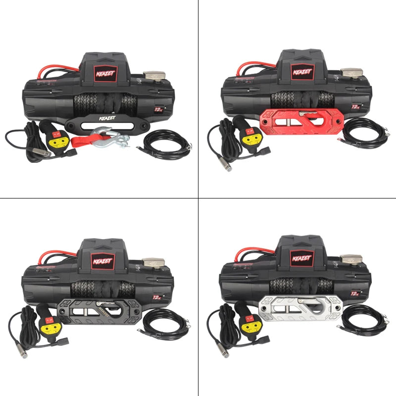 New 12000LBS 12V Copper Motor Car Trailer Electric Winch with Guide Towing Hook Parts 4x4 Off-Road Recovery Winch Accessories 6