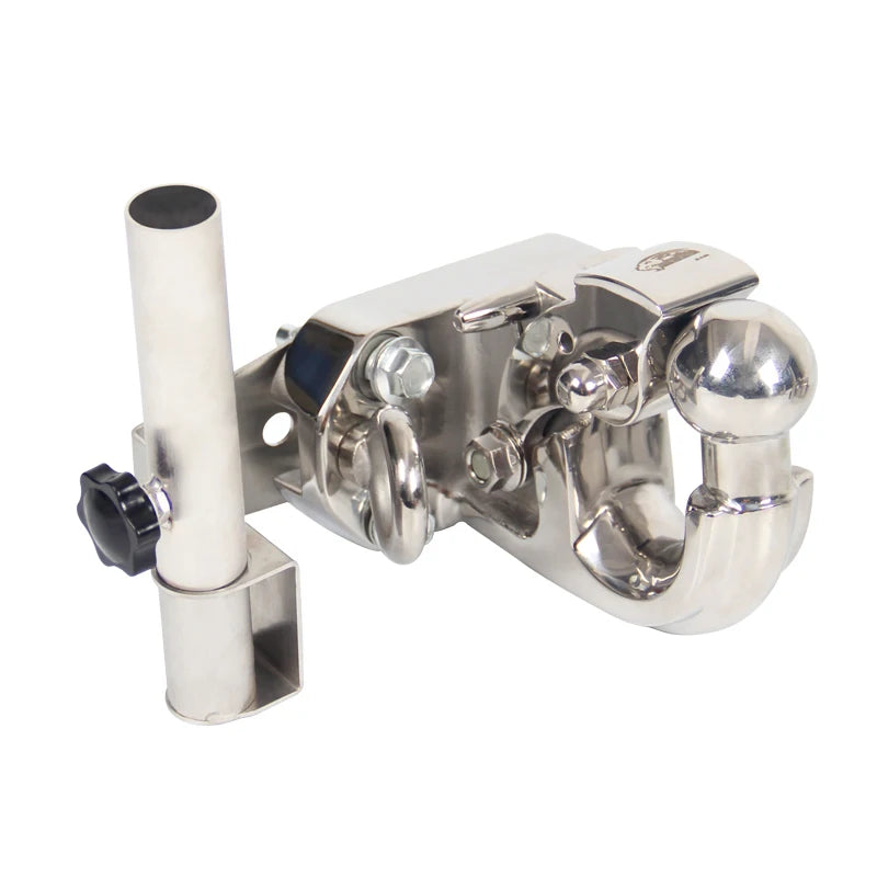 Stainless Steel Flagpole Holder with Install Trailer Hook Premium Prado Parts & Trailer Hitch Car Accessories 2