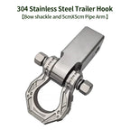 Trailer 304 Stainless Steel Towing Solid Short Arm with Bow Shackle Off-road Parts Trailer Hitch Arm Camping Car Accessories 1