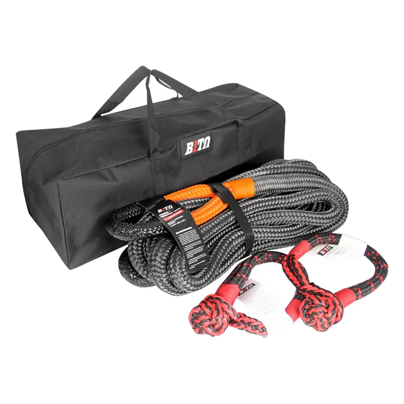 Custom Car Emergency Tools Nylon Rope Heavy Duty Towing Tool 9m Length 33000 Lbs Rescue Trailer Strap Trailer Hitch 3
