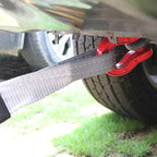 New 15 Ton Break Strength Heavy Duty Nylon Tow Strap Emergency Road Towing Trailer Parts Recovery Rope Trailer Hitch 2