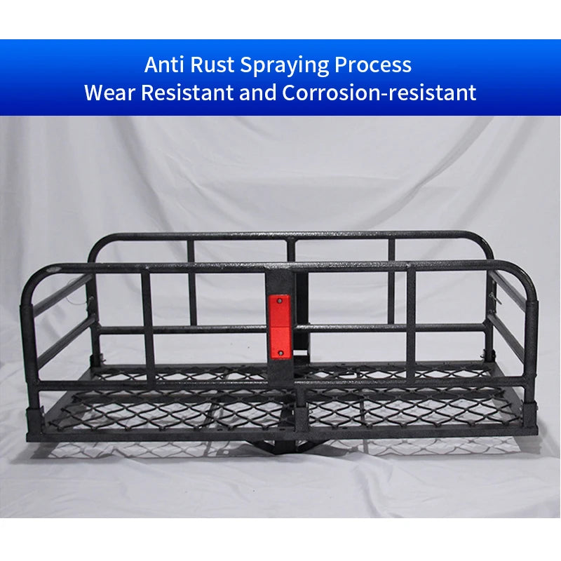 High Guardrail Folding Aluminum Alloy Trailer Basket Rear Luggage Frame Travel Outdoor Trailer Hitch Camp Trailer Accessories 3