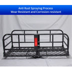 High Guardrail Folding Aluminum Alloy Trailer Basket Rear Luggage Frame Travel Outdoor Trailer Hitch Camp Trailer Accessories 3