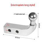 2" Solid Electroplating 17000lbs Trailer Ball Arm Offroad Refit Parts Towing Hook Trailer Hitch Camp Trailer Car Accessories 2