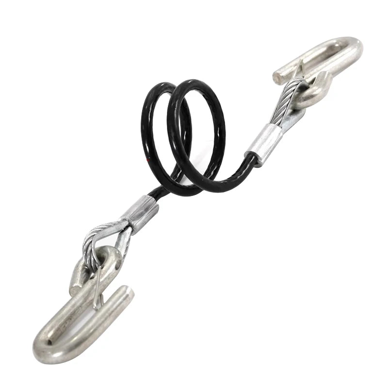 3500LBS Spring Steel Wire Rope Trailer Safety Rope, Trailer Hitch Accessories 1