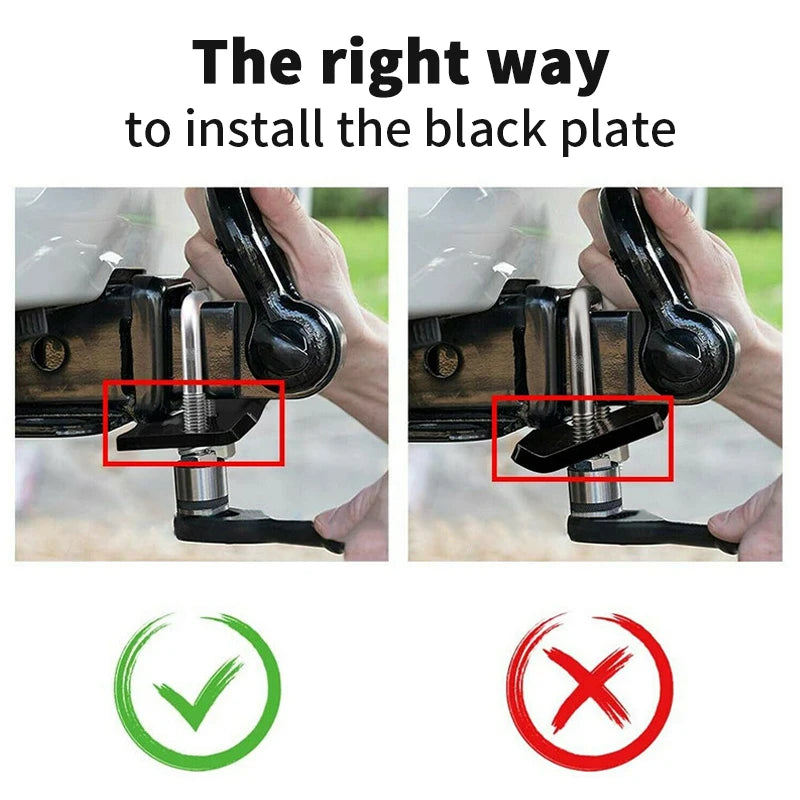 New Black Steel M12 Size Square Mouth Anti-Loosening Shaking Preventing Stable Locking Brand Trailer Hitch Fasteners 5