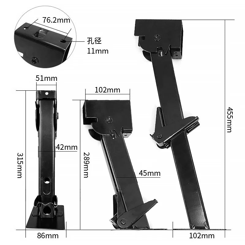 Scissor Style Small Inclined RV Support Legs, Parking Support Jacks, Brackets, RV Camp Trailer Hitch Accessories Parts 4