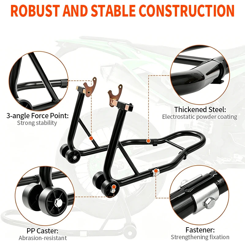 Motorcycle Rear Wheel Lift Stand Parts Steel Rear Paddock Stand Wheel Lift Support Repair Maintenance Holder for Motorbike Tools 3