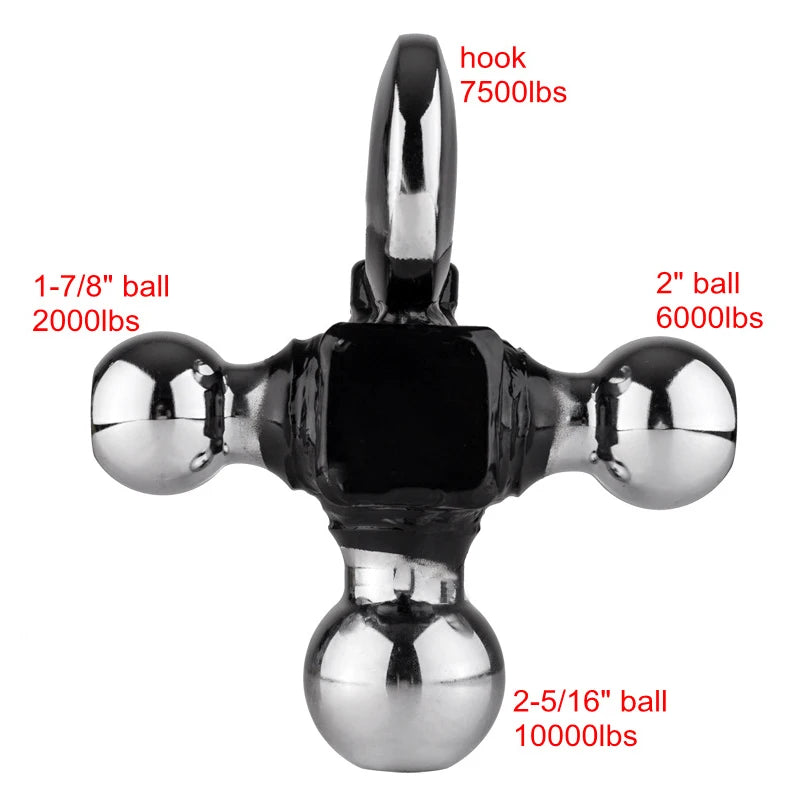 Integrated Welding Tri Ball Trailer Arm With Offroad Tow Hook Off Road Modification Trailer Hitch Camp Trailer Accessories 4